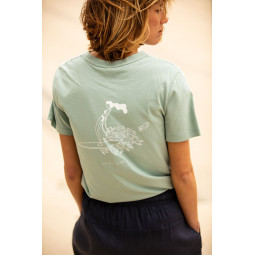 PICTURE TEE SHIRT SLEE CC blue surf