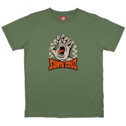 SANTA CRUZ  TEE SHIRT JUNIOR  CHECK GATEWAY HAND FRONT  Sage