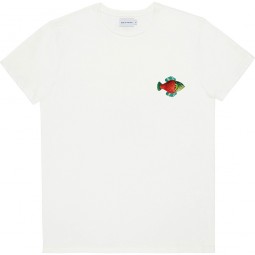 BASK IN THE SUN TEE SHIRT STRAWBERRY FISH natural