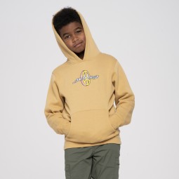 SANTA CRUZ SWEAT JUNIOR YOUTH PEACE STRIP HOOD parchment